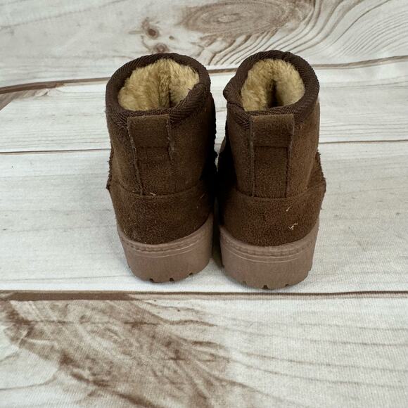 MK Matt Keely Brown Winter Boots With Soft Warm Fleece Lining Toddler Size 7 - Picture 10 of 12